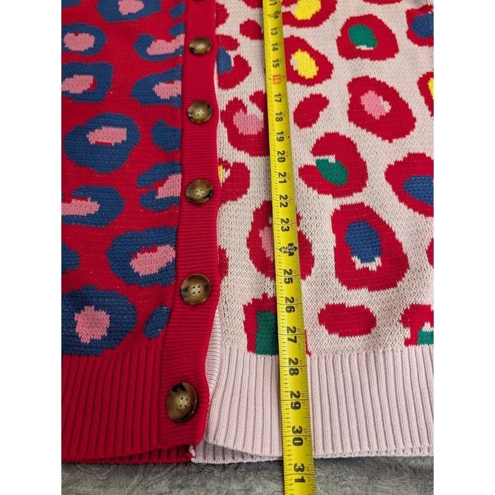 FARM Rio Leopard Pop Mid Length Cardigan XS 100% Cotton NEW Oversized Maximalism - Picture 9 of 9